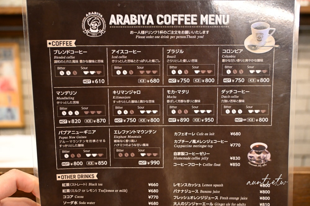 【大阪美食】難波|Arabiya coffee 七十年歷史自家烘焙咖啡,自家製焦糖布丁推薦! - 第11張圖